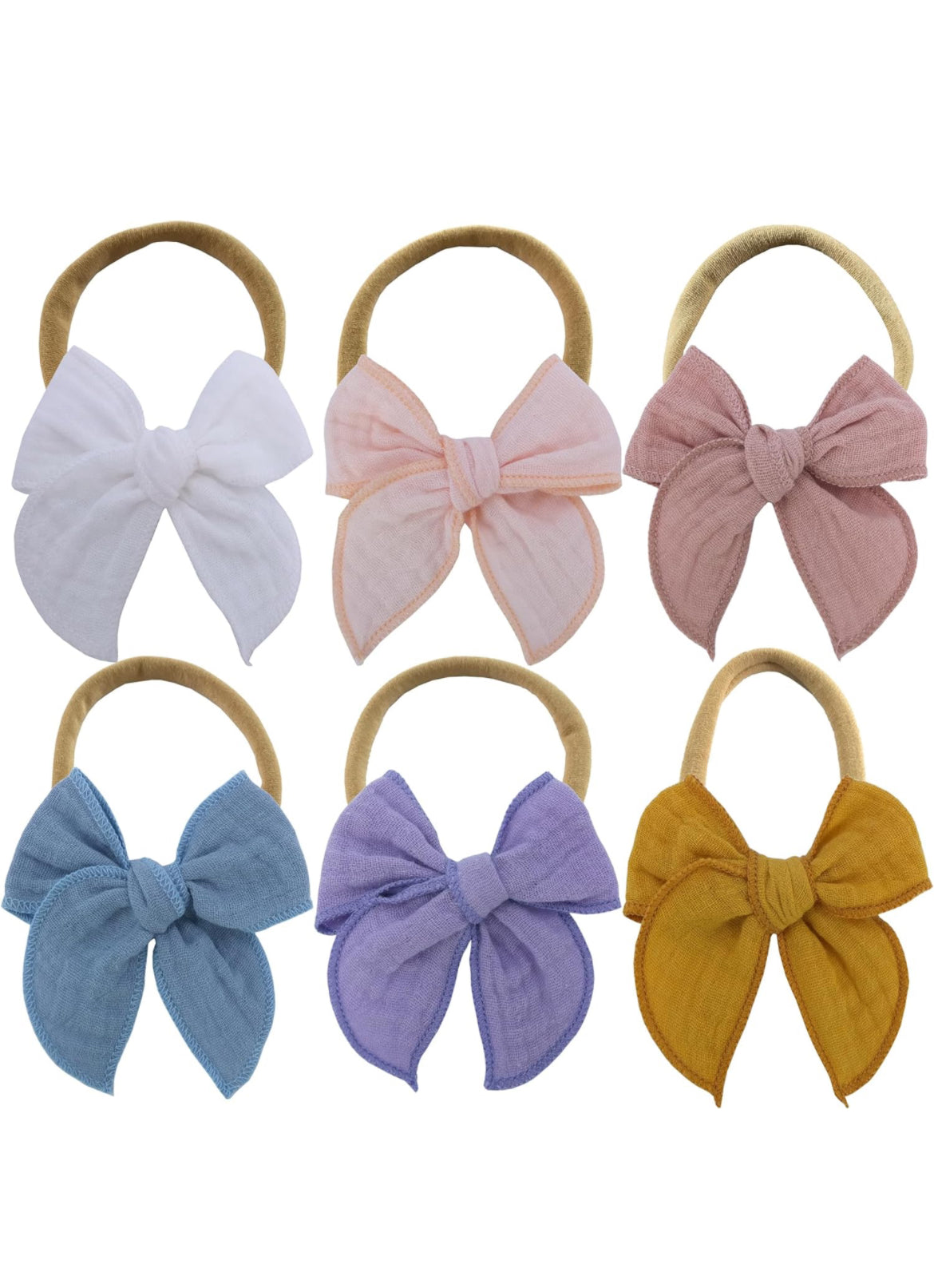 Personalized Gauze Fable Bows on Nude Nylon