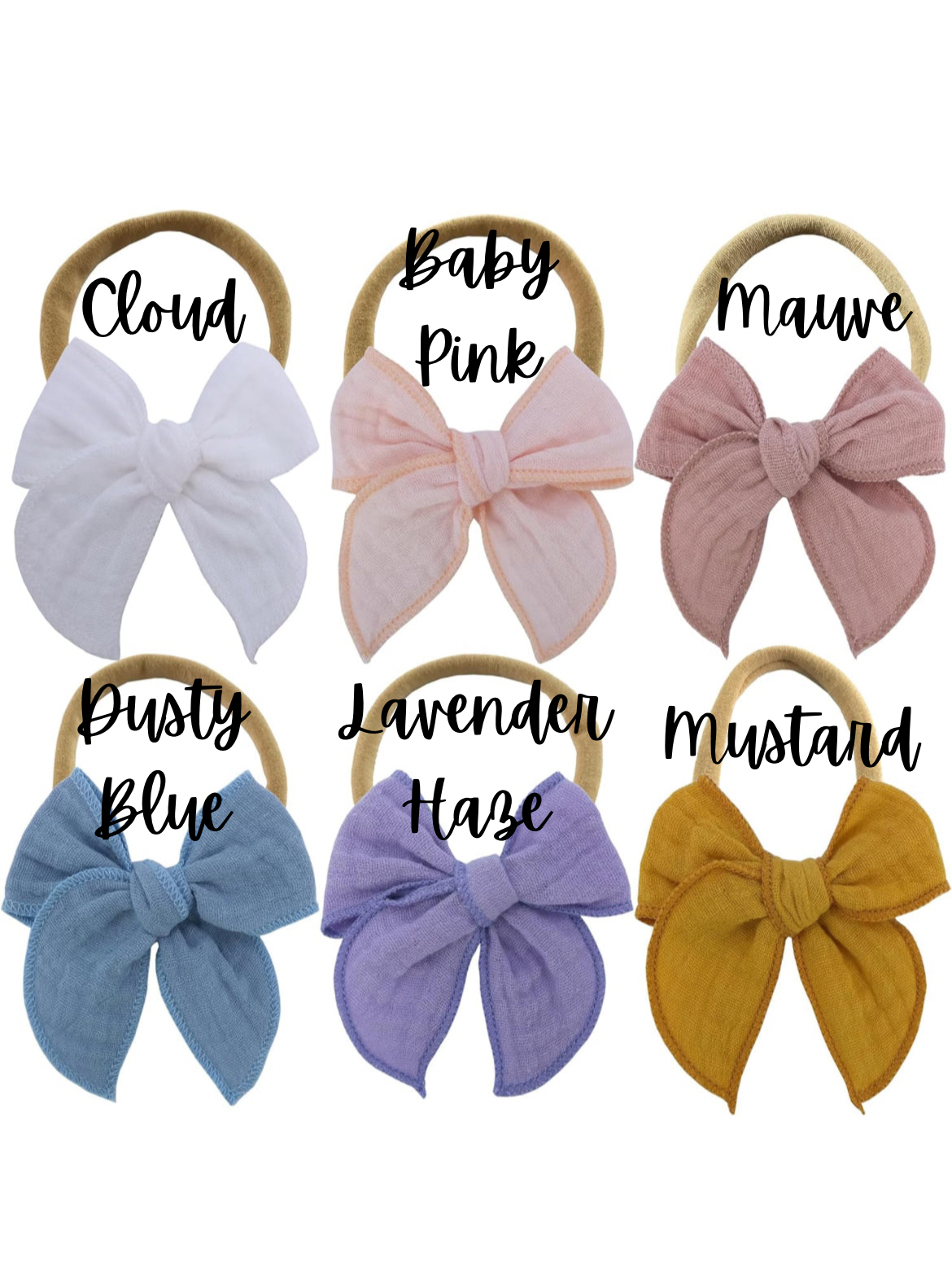 Personalized Gauze Fable Bows on Nude Nylon