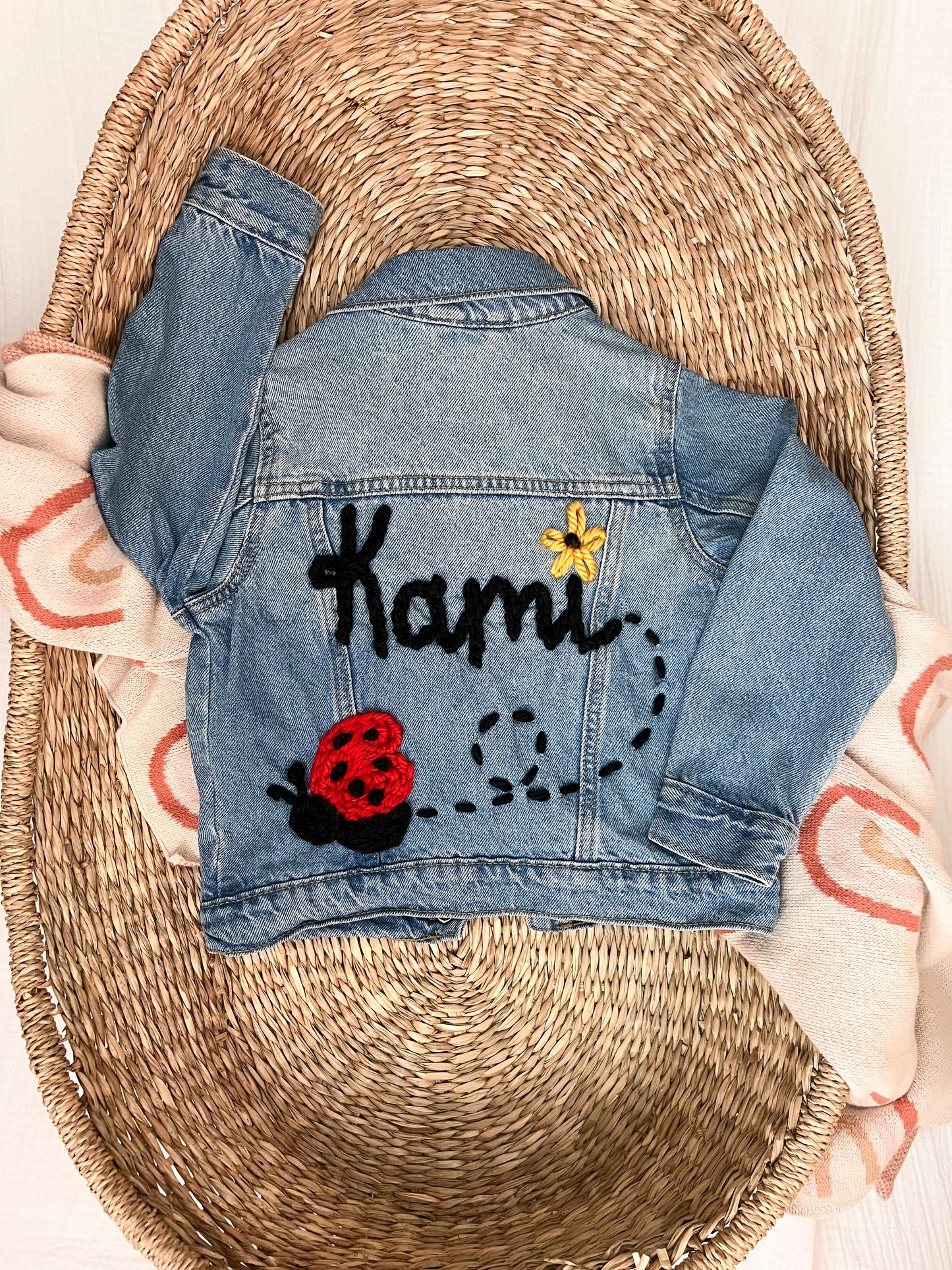 Custom Light Wash Jean Jacket for Toddler