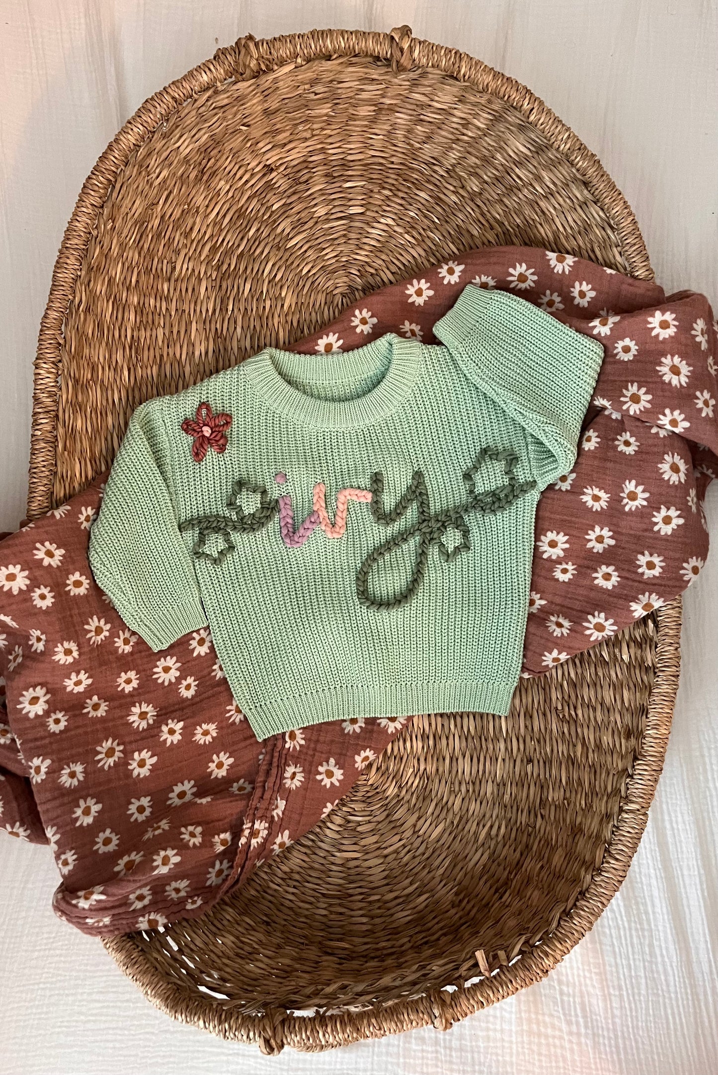 Custom Sweater in Seafoam