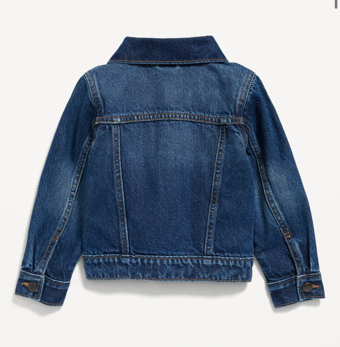 Custom Dark Wash Jean Jacket for Toddler