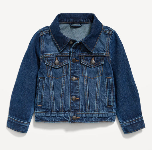 Custom Dark Wash Jean Jacket for Toddler