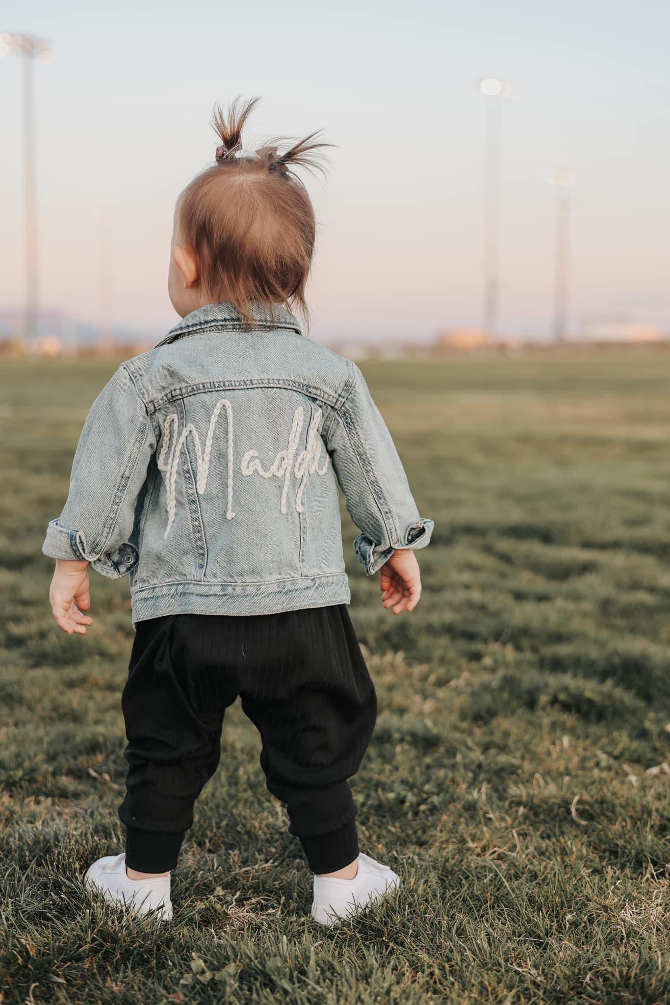 Custom Light Wash Jean Jacket for Baby