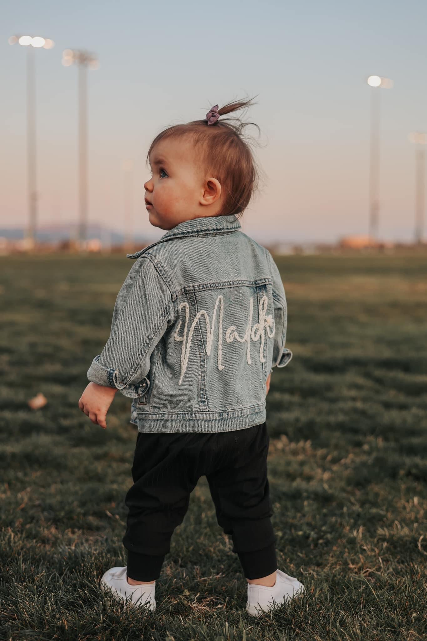 Custom Light Wash Jean Jacket for Baby