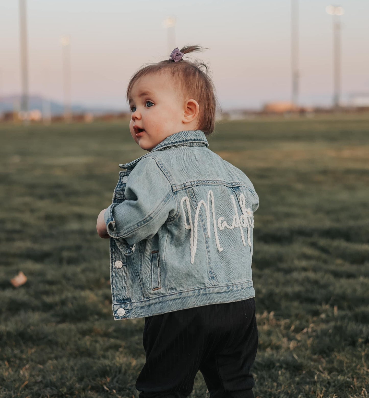 Custom Light Wash Jean Jacket for Baby