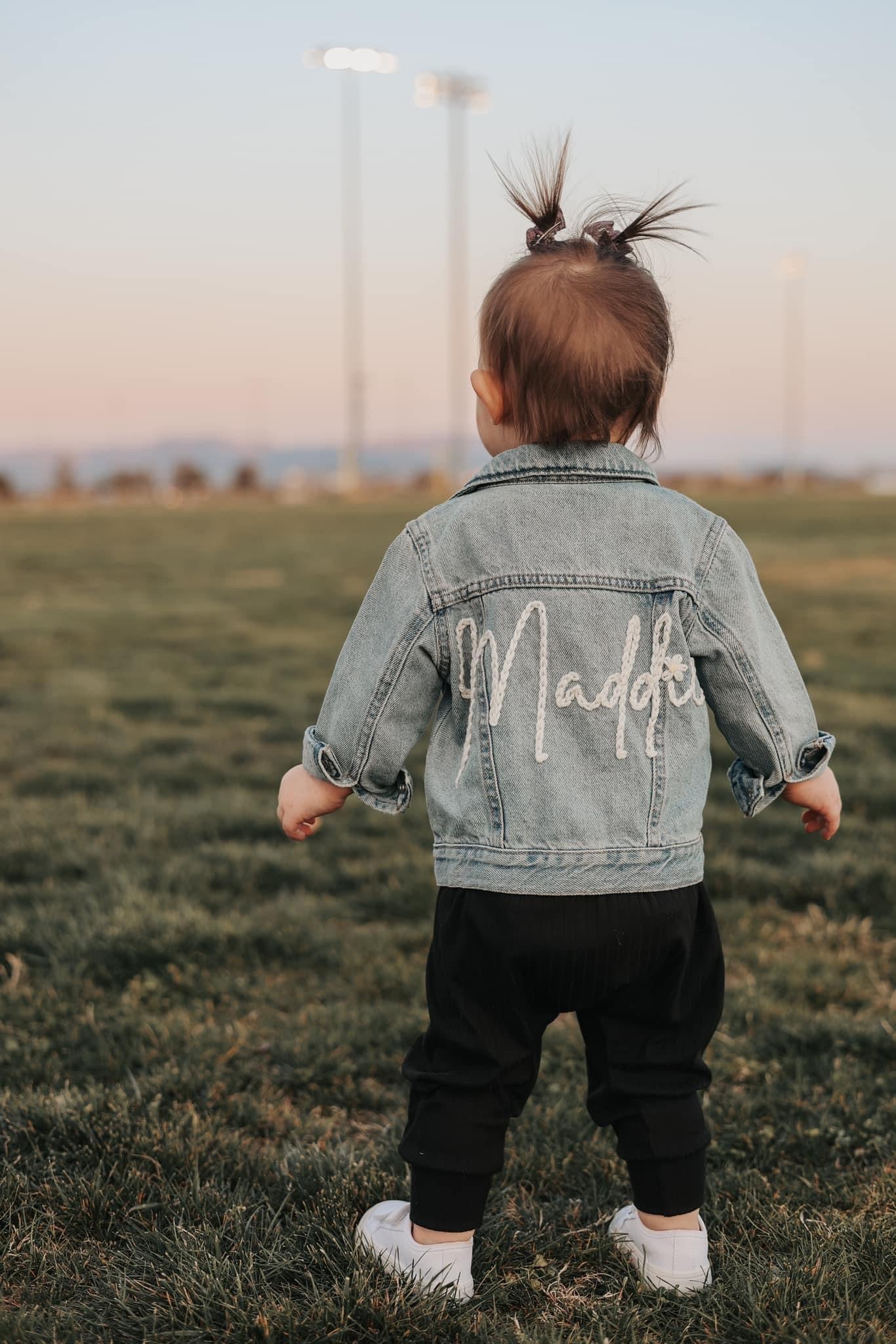 Custom Light Wash Jean Jacket for Baby