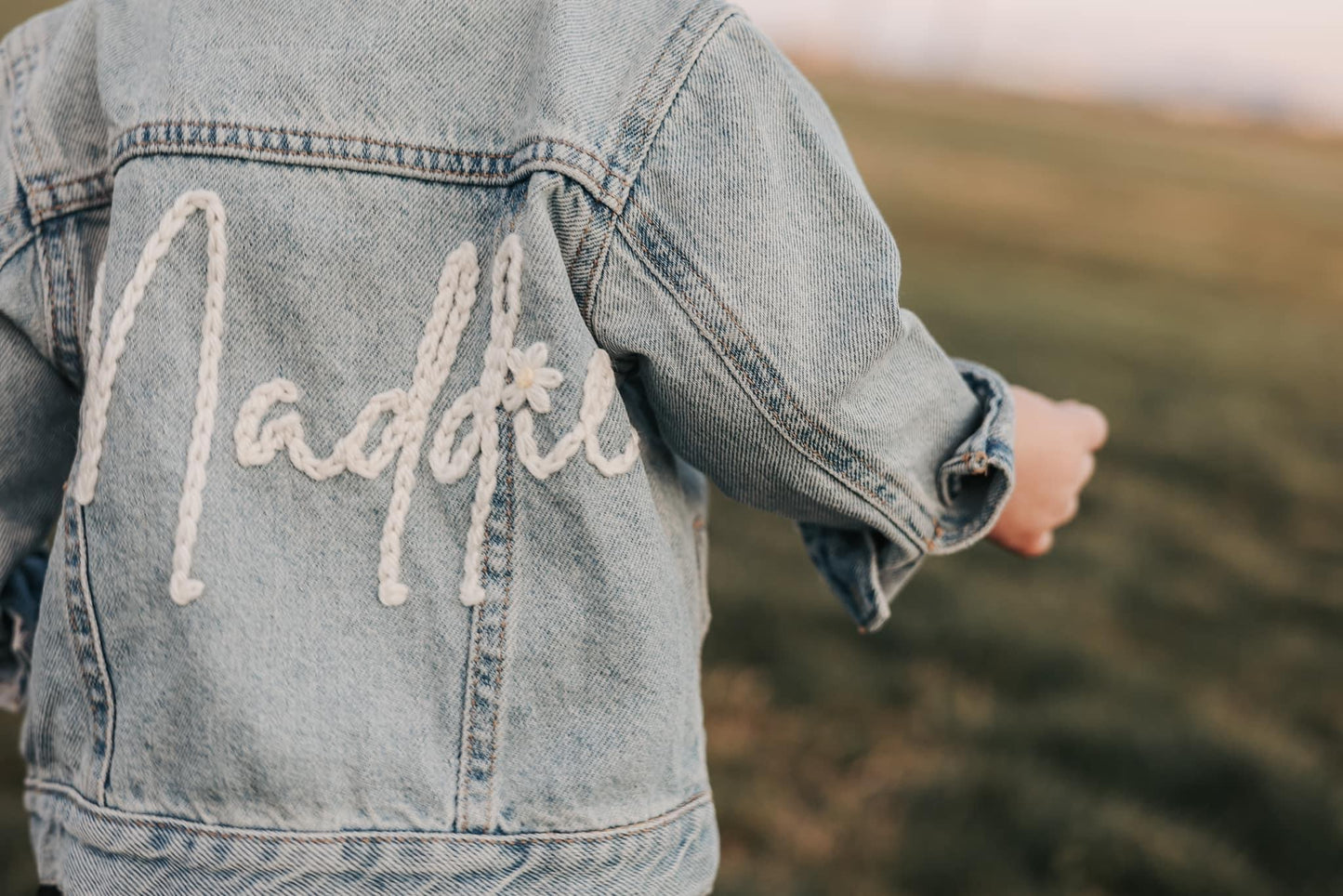 Custom Light Wash Jean Jacket for Baby