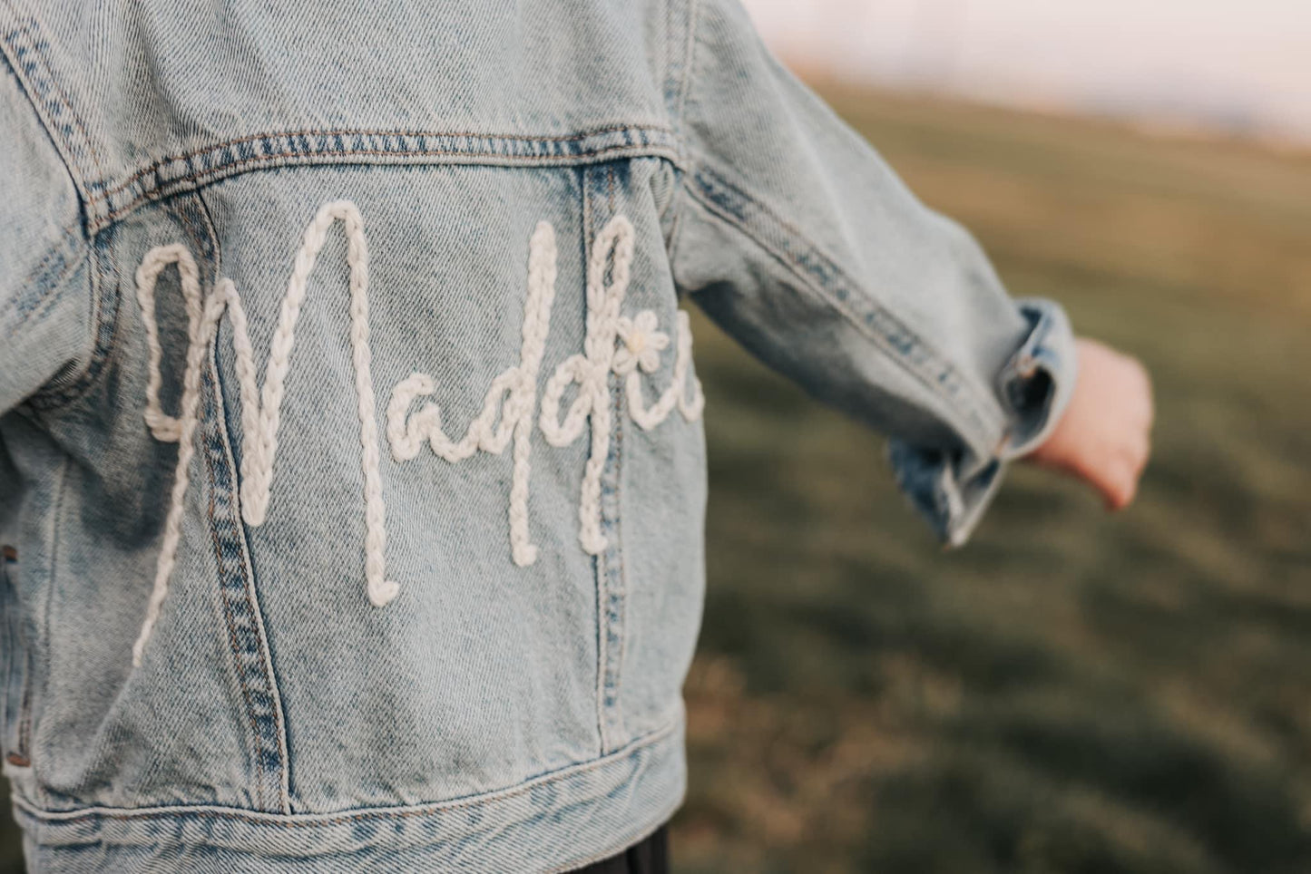 Custom Light Wash Jean Jacket for Baby