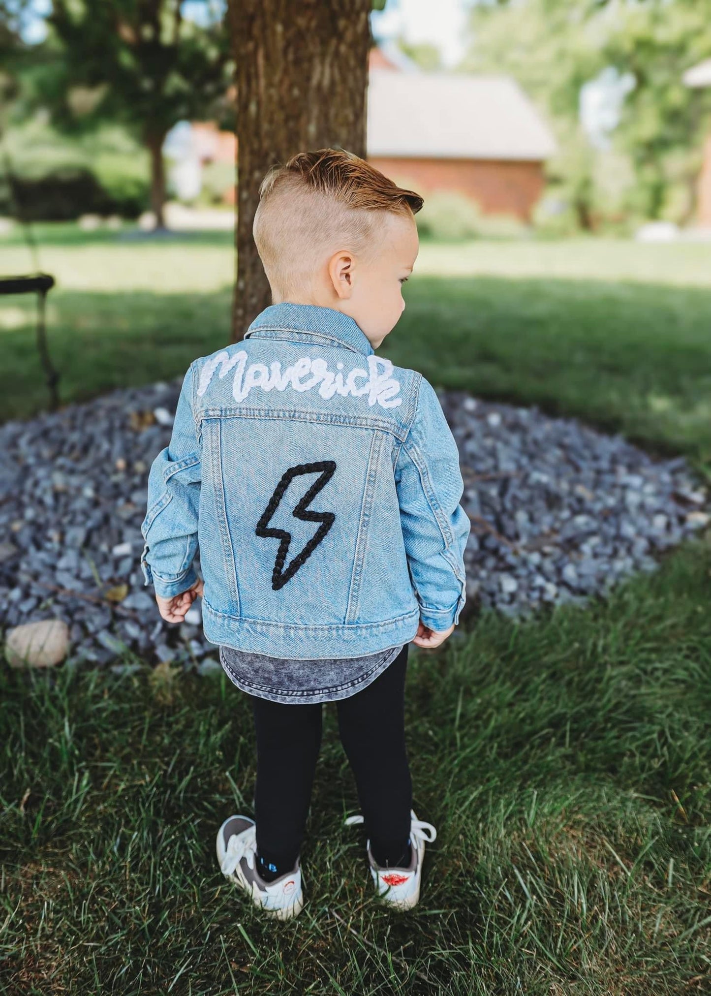 Custom Light Wash Jean Jacket for Toddler
