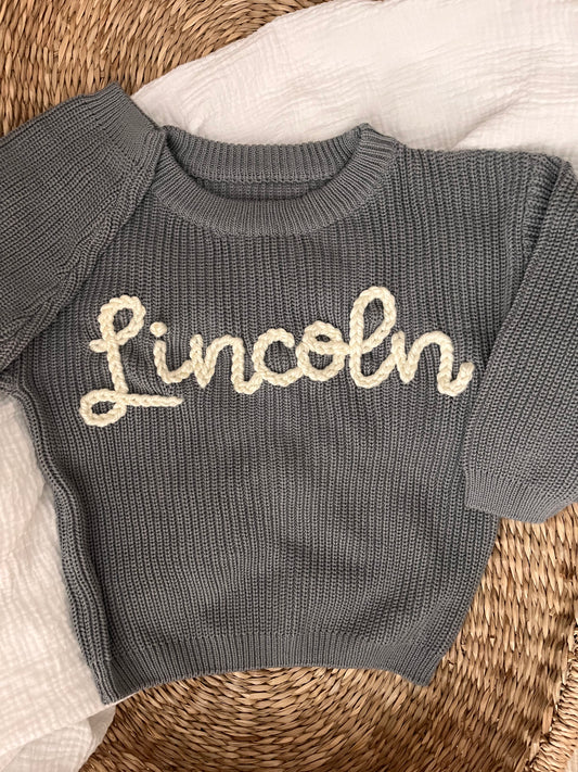 Custom Sweater in Slate